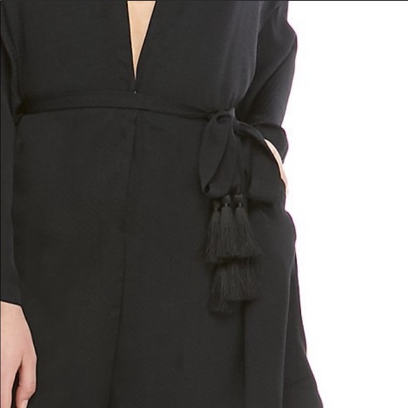 Only 1 M left!NWT|•FREE PEOPLE•|Satin Black Romper - Picture 3 of 3